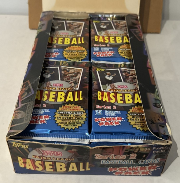 (1) One Pack - New Sealed 1995 TOPPS Series 2 MLB Baseball Trading Card Pack - 13 Cards - Shuga Records