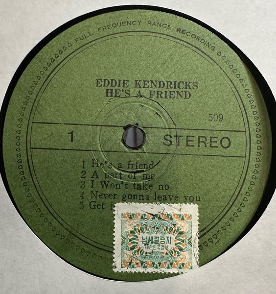 Eddie Kendricks – He's A Friend - VG+ LP Record 1976 South Korea Vinyl - Soul / Disco / Funk