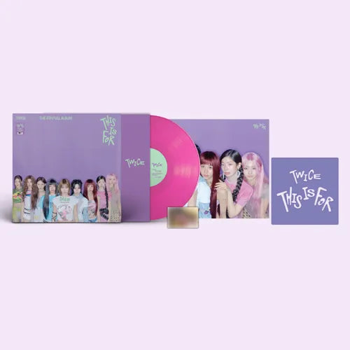 Twice - This Is For - New LP Record 2025 Republic JYP Imperial Dragonfruit Glitter Vinyl, Photocard, Stencil & Poster - K-pop - Shuga Records