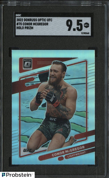 2022 Donruss Optic Holo Prizm UFC #75 Connor McGregor SGC 9.5 MINT+ - Shuga Records