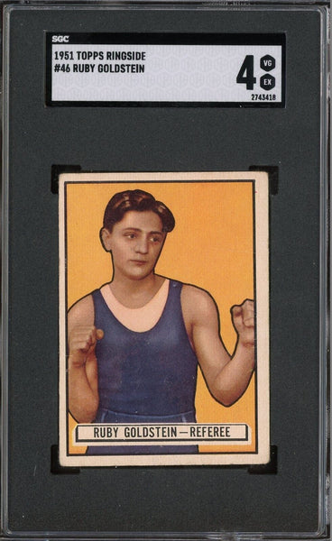 1951 Topps Ringside Boxing #46 Ruby Goldstein SGC 4 VG- EX - Shuga Records