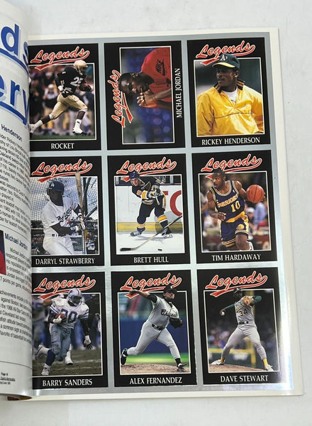 (1) 1991 Michael Jordan Legends Sports Memorabilia Magazine w/ Trading Cards Inside & Postcards - Shuga Records