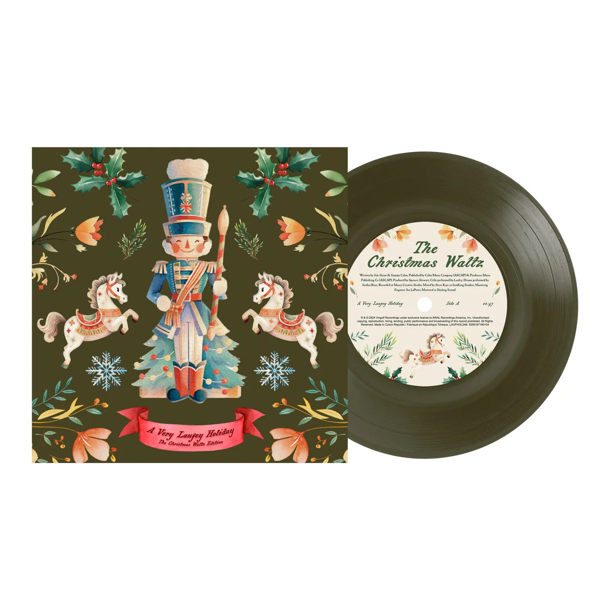 Laufey - A Very Laufey Holiday: The Christmas Waltz Edition - New 7" Single Record 2024 AWAL Green Vinyl - Holiday - Shuga Records