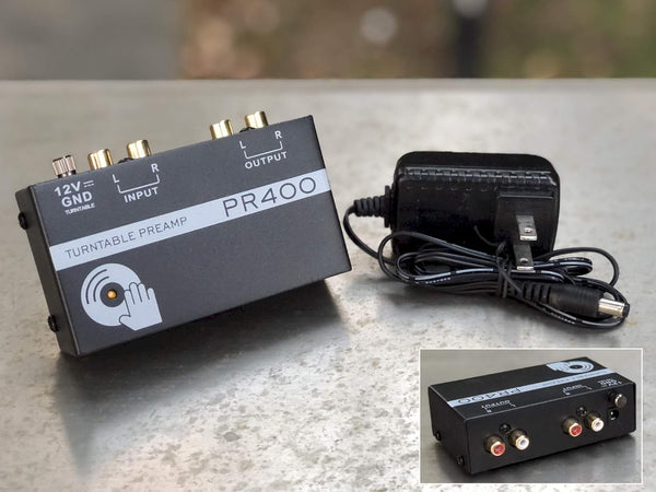 New Kinter PR400 Ultra Compact Phono Vinyl Turntable Preamp - Mini Electronic Audio Stereo Phonograph Preamplifier with Gold Plated RCA Input  Outputs - Shuga Records