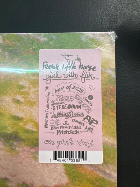 Signed Autographed - feeble little horse - Girl With Fish - New LP Record 2023 Saddle Creek Pink Vinyl - Indie Rock / Shoegaze - Shuga Records