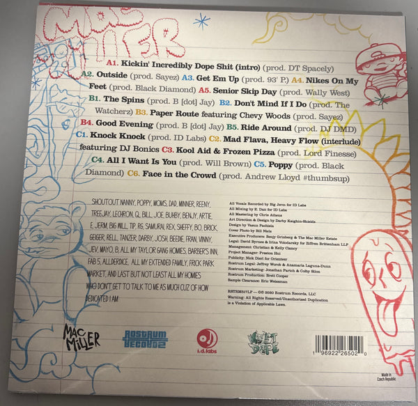Mac Miller - K.I.D.S. (Kickin Incredibly Dope Shit) - New 2 LP Record 2025 Rostrum Yellow Translucent Vinyl - Hip Hop - Shuga Records