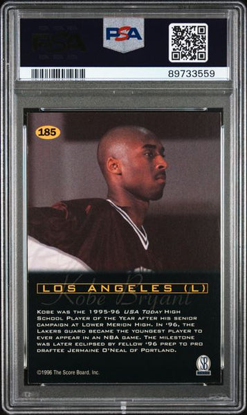 KOBE BRYANT 1996 SCORE BOARD ALL SPORT PPF Card #185 PSA 8