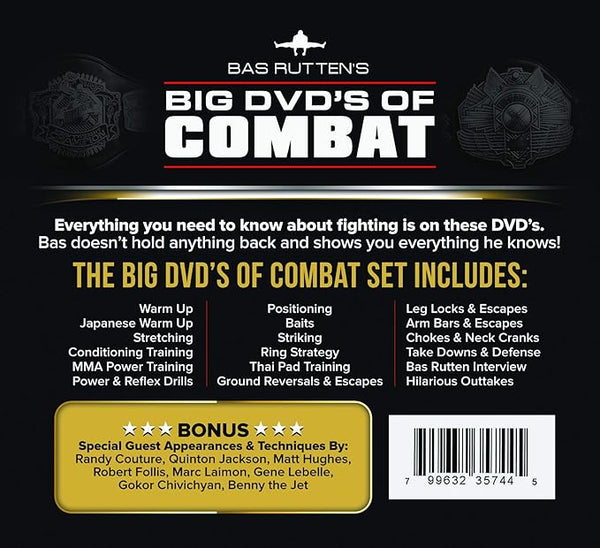 Bas Rutten's - Big DVDs of Combat - Mint- 7x DVD Box Set - Shuga Records