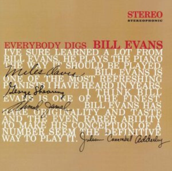 Bill Evans Trio - Everybody Digs Bill Evans (1959) - New LP Record