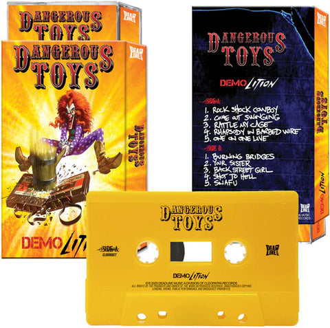 Dangerous Toys - Demolition - New Cassette 2025 Deadline Orange Swirl Tape - Sleaze Metal - Shuga Records