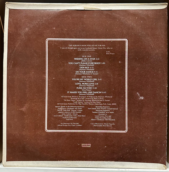 Rose Royce – In Full Bloom - VG+ LP Record 1977 Whitfield South Korea Vinyl - Soul / Disco / Funk - Shuga Records