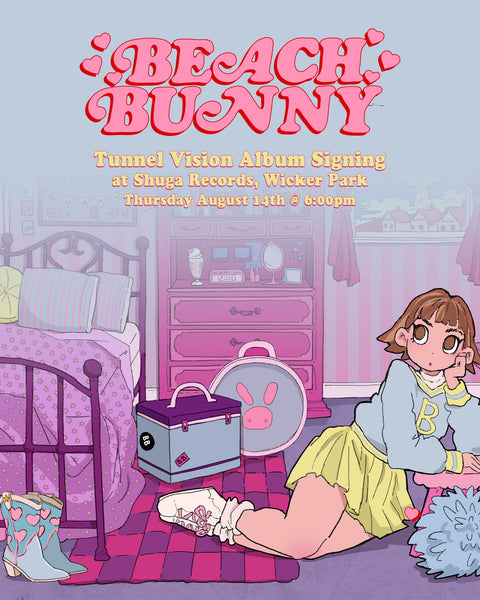 Signed Autographed - Beach Bunny - Tunnel Vision - New LP Record 2025 AWAL Baby Pink Vinyl - Indie Pop / Power Pop - Shuga Records