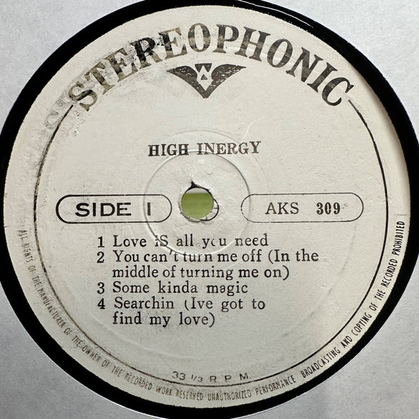 High Inergy – Turnin' On - VG+ LP Record 1977 South Korea Vinyl - Soul / Disco / Funk - Shuga Records