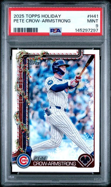 2025 TOPPS HOLIDAY #H41 PETE CROW-ARMSTRONG - Chicago  Baseball PSA 9 MINT