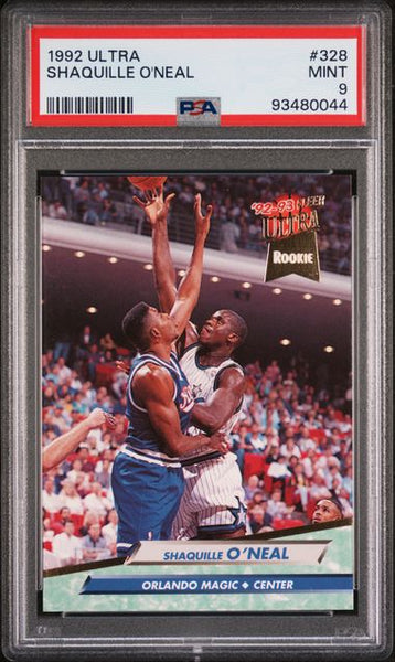 SHAQUILLE O'NEAL 1992-1993 Fleer ULTRA Rookie Card #328 PSA 9