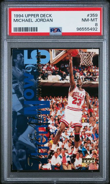 1994 MICHAEL JORDAN Upper Deck Card #359 Chicago Bulls HOF PSA 8