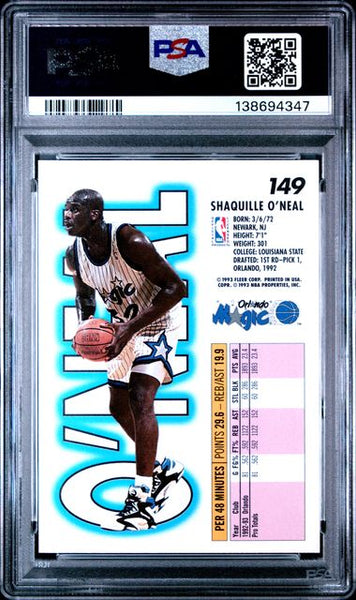 1993 FLEER #149 SHAQUILLE O'NEAL - PSA 9 MINT