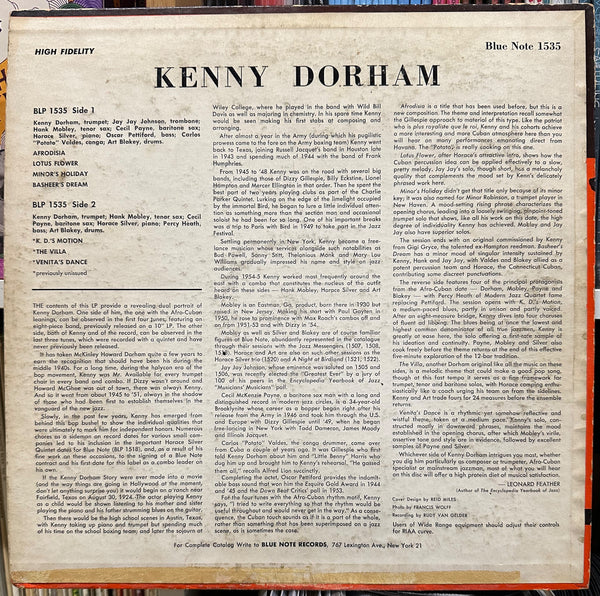 Kenny Dorham – Afro-Cuban - VG+ LP Record 1957 Blue Note USA Mono Original Vinyl - Jazz / Hard Bop / Afro-Cuban Jazz