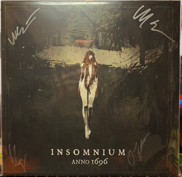 Signed Autographed - Insomnium - Anno 1696 - Mint- 2 LP Record 2023 Century Media Finland Band Webstore Exclusive Black With White Marble 180 gram Vinyl, CD & Booklet - Melodic Death Metal - Shuga Records