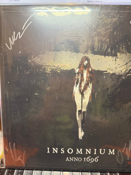 Signed Autographed - Insomnium - Anno 1696 - Mint- 2 LP Record 2023 Century Media Finland Band Webstore Exclusive Black With White Marble 180 gram Vinyl, CD & Booklet - Melodic Death Metal - Shuga Records