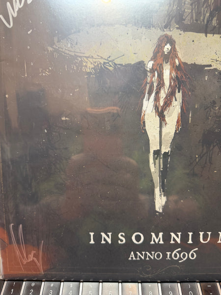 Signed Autographed - Insomnium - Anno 1696 - Mint- 2 LP Record 2023 Century Media Finland Band Webstore Exclusive Black With White Marble 180 gram Vinyl, CD & Booklet - Melodic Death Metal - Shuga Records