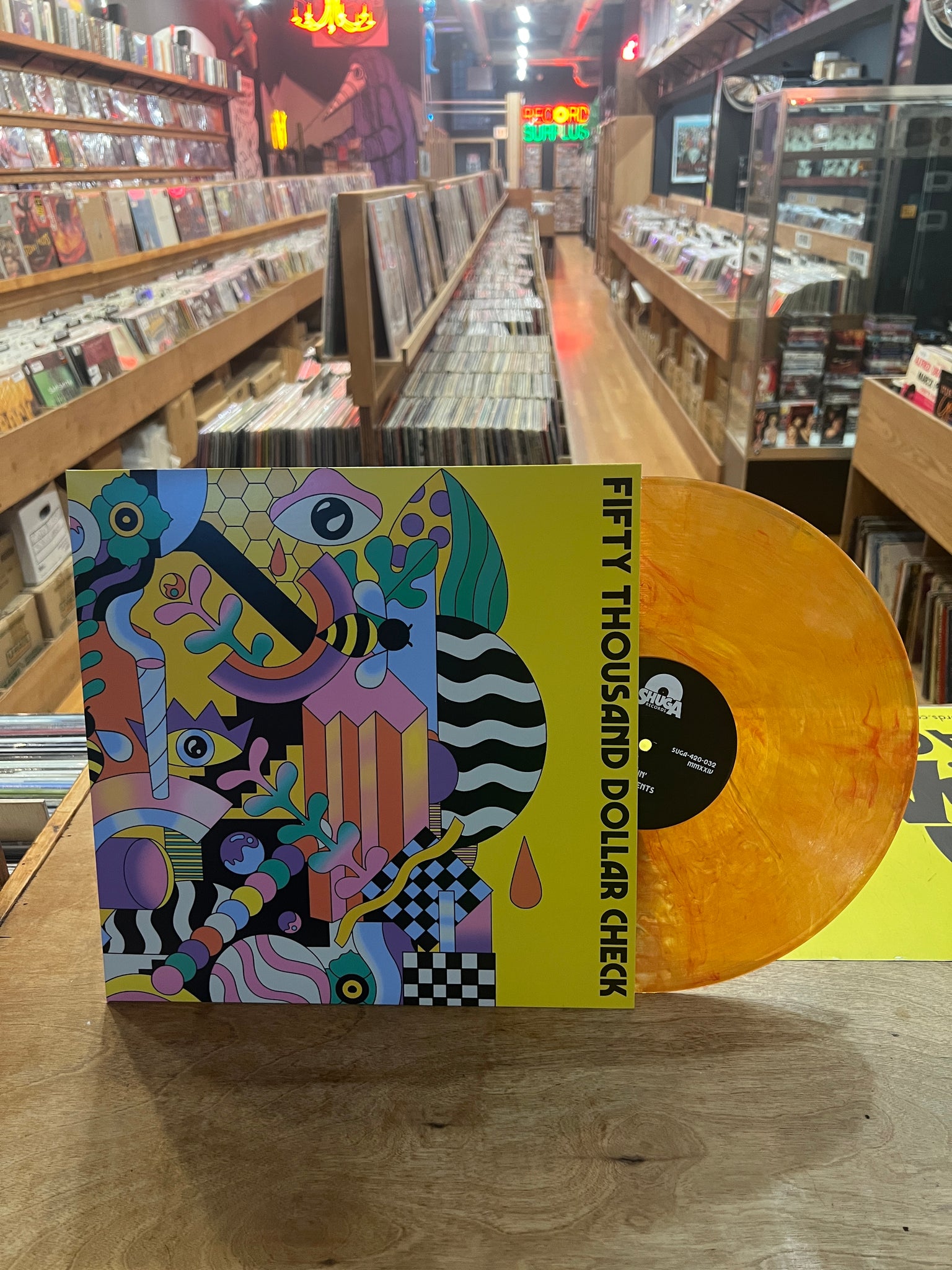 tiger lily records 50k Check - Fifty Thousand Dollar Check - New LP Record 2024 Shuga Records Label Tiger Lily Vinyl