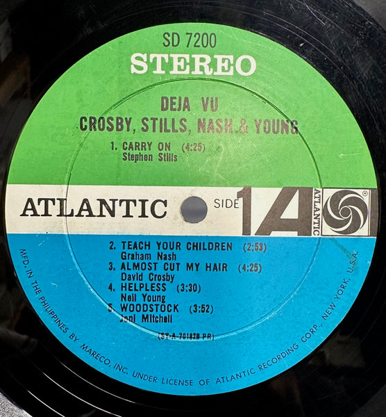 Crosby, Stills, Nash & Neil Young – Déjà Vu - VG LP Record 1970 Atlantic RARE Philippines Vinyl - Classic Rock / Folk Rock / Country Rock - Shuga Records