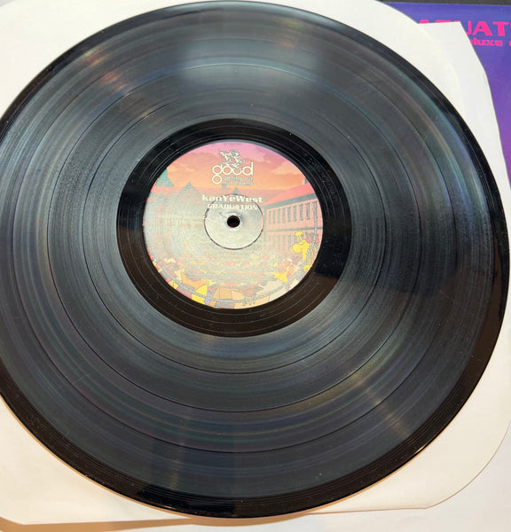 Kanye West - Graduation (2007) - VG+ (VG- Cover) 2 LP Record 2013 Getting Out Our Dreams Unofficial Lime Green & Gold Mustard Colored Vinyl - Hip Hop / Pop Rap - Shuga Records