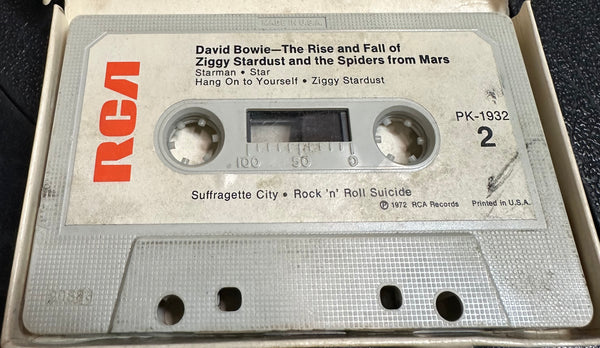 David Bowie - The Rise And Fall Of Ziggy Stardust And The Spiders From Mars - VG+ Cassette Tape 1973 RCA Original with Cardboard Box - Rock / Glam - Shuga Records