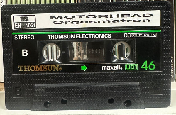 Motörhead - Orgasmatron - VG+ Cassette Tape 1986 Thomsun Original United Arab Emirates RARE Press - Heavy Metal - Shuga Records