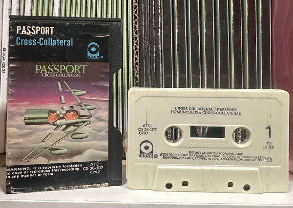 Passport - Cross-Collateral - VG+ Cassette Tape 1975 ATCO USA Original Case Shell - Prog Rock / Fusion / Jazz-Rock - Shuga Records