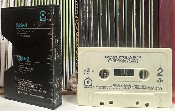 Passport - Cross-Collateral - VG+ Cassette Tape 1975 ATCO USA Original Case Shell - Prog Rock / Fusion / Jazz-Rock - Shuga Records