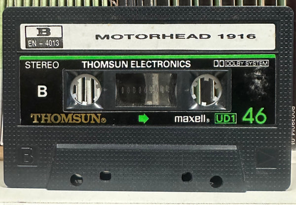 Motörhead - 1916 - VG+ Cassette Tape 1991 Thomsun Original United Arab Emirates RARE Press - Heavy Metal - Shuga Records