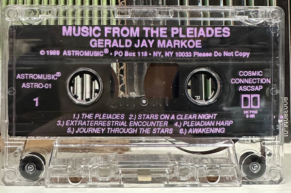 Gerald Jay Markoe - Music From The Pleiades - VG+ Cassette 1989 Astromusic USA Clear Tape & Purple Type - Electronic / New Age - Shuga Records