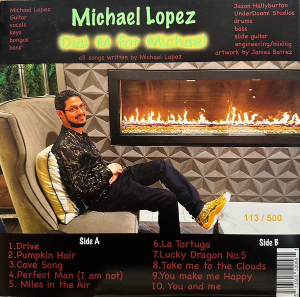 Michael Lopez - Dial M For Michael - New LP Record 2023 Self Released Green Marble Vinyl, Glow-In-Dark Cover - Indie Rock / Alternative Rock - Shuga Records