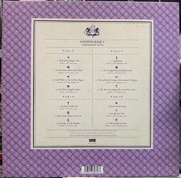 Morrissey - Greatest Hits - Mint- 2 LP Record 2008 Decca UK Rare Misprint Vinyl - Alternative Rock - Shuga Records