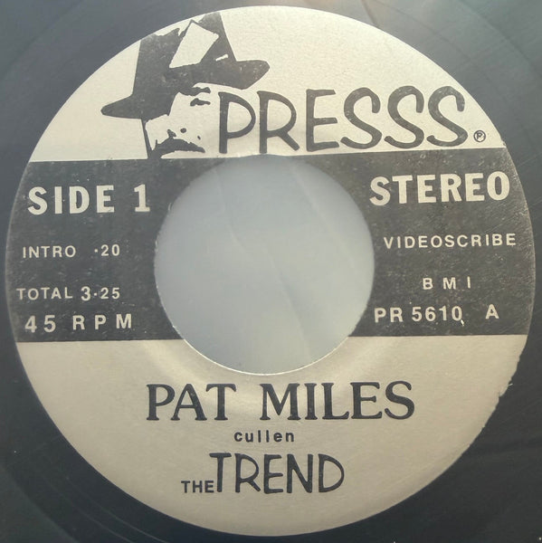 The Trend - Pat Miles / Eileen - New 7" Single Record 1981 Presss Records Minneapolis Vinyl & Insert - Power Pop / New Wave - Shuga Records