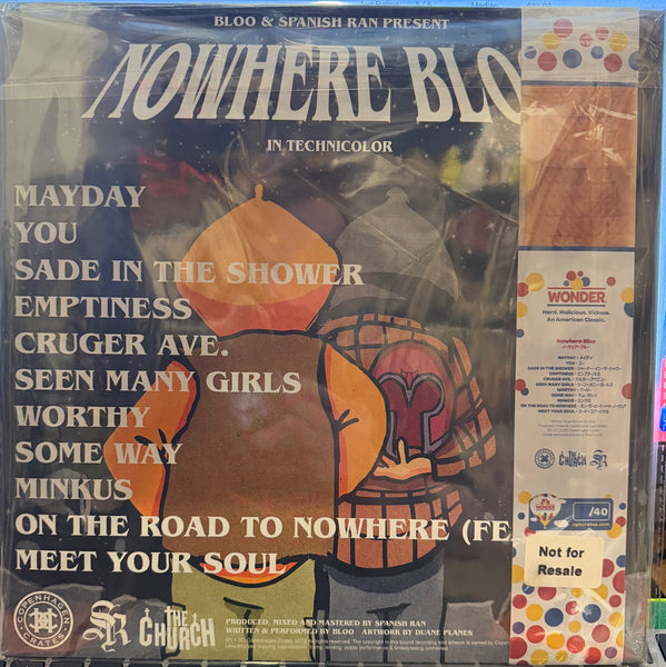Bloo x Spanish Ran - Nowhere Bloo - Mint- LP Record 2023 Copenhagen Crates Denmark PROMO RARE Wonder Bread Red/White/Blue Stripes Vinyl & OBI - Hip Hop