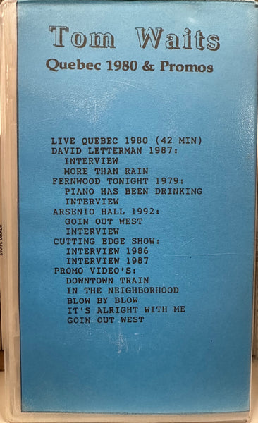 Tom Waits - Quebec 1980 & Promos - VHS Tape 1981 Unofficial USA Rare - Rock / Blues / Jazz - Shuga Records