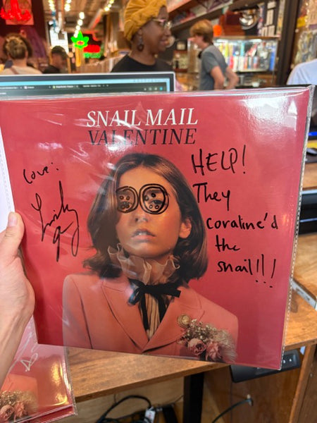 Signed Autographed - Snail Mail - Valentine - New LP Record 2021 Matador Webstore Exclusive White and Gold Explosion Vinyl - Indie Rock / Indie Pop - Shuga Records