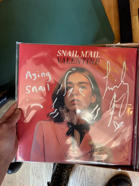 Signed Autographed - Snail Mail - Valentine - New LP Record 2021 Matador Webstore Exclusive White and Gold Explosion Vinyl - Indie Rock / Indie Pop - Shuga Records