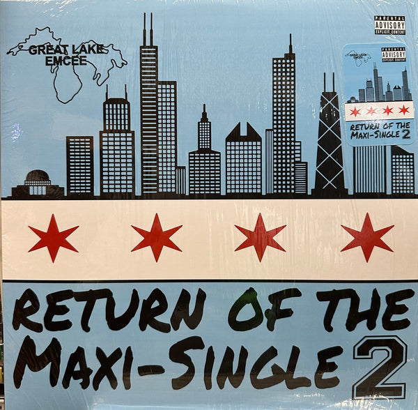 Great Lake Emcee - Return Of The Maxi-Single 2 - New LP Record 2024 Self Released Red, White & Blue Splatter Vinyl & Download (50 Made) - Chicago Hip Hop - Shuga Records