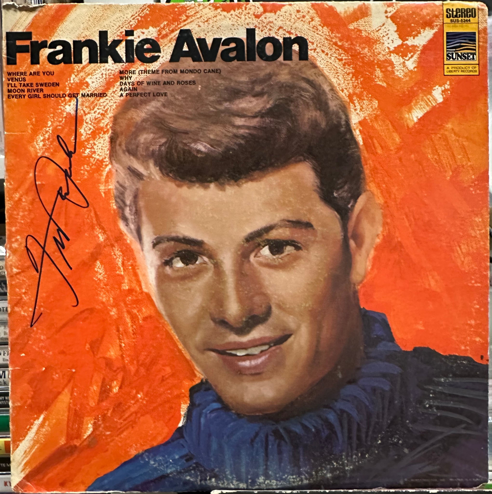 Signed Autographed - Frankie Avalon - Frankie Avalon - VG LP
