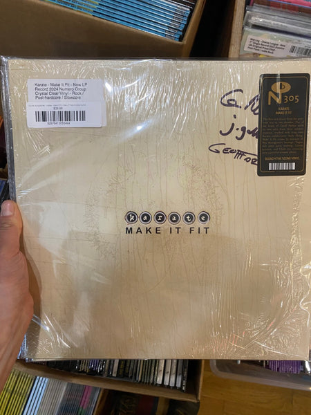 Signed Autographed - Karate - Make It Fit - New LP Record 2024 Numero Group Crystal Clear Vinyl - Rock / Post-hardcore / Slowcore - Shuga Records
