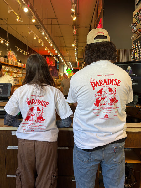 White Lucy x Shuga T-Shirt - White & Red - Shuga Records