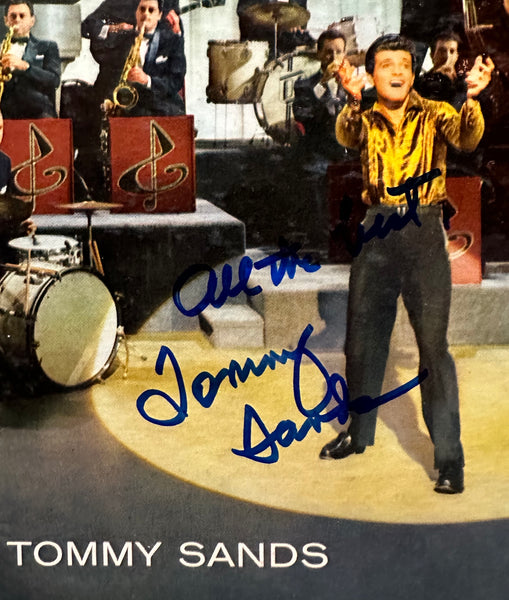 Signed Autographed - Tommy Sands - Sing Boy Sing - VG- (Low grade) LP Record 1958 Capitol USA Mono Vinyl - Pop / Rock / Vocal / Soundtrack - Shuga Records