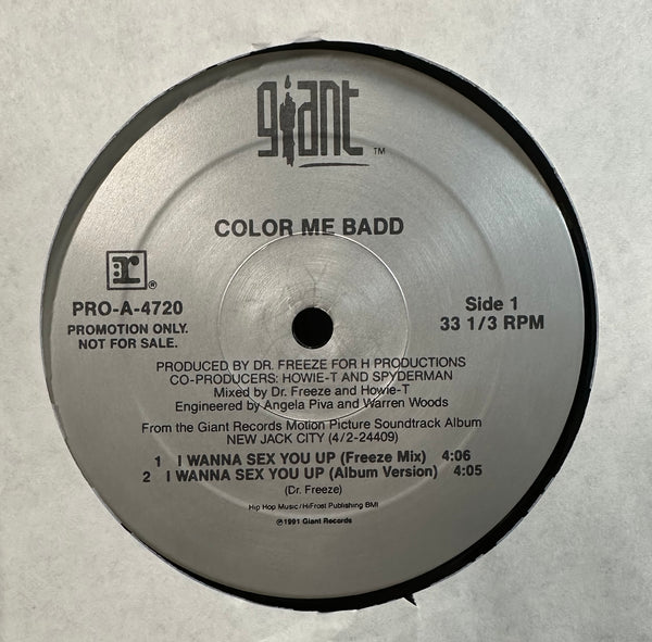 Color Me Badd - I Wanna Sex You Up 0 VG+ 12" Single Record 1991 Giant USA Original Promo Vinyl - RnB / New Jack Swing - Shuga Records