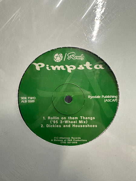 Pimpsta - Rollin On Them Thangs ('95 3-Wheel Mix) / Dickies And Houseshoes - New 12" Single Record 1995 Rrush Albatross USA Original Vinyl - Hip Hop / Rare Houston Texas - Shuga Records