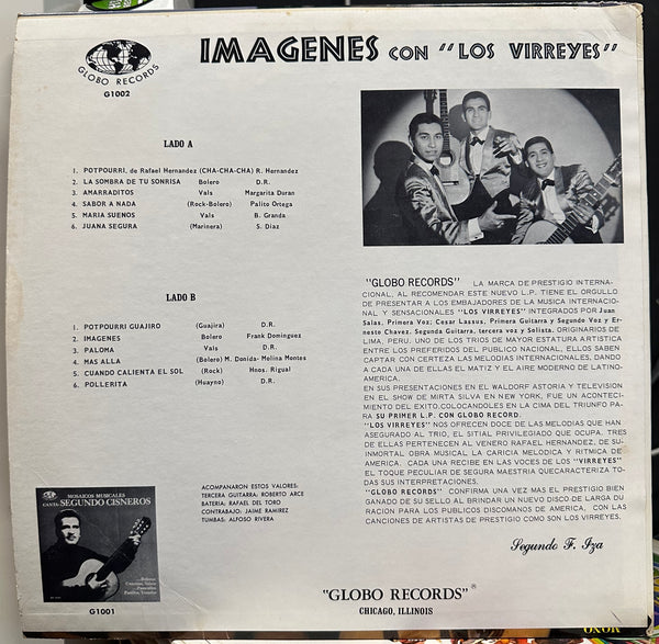 Los Virreyes - Imagenes con "Los Virreyes" - VG+ LP Record 1960 Globo USA Vinyl - Chicago Latin Rare - Shuga Records