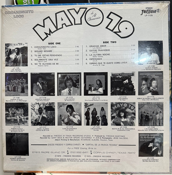 Mayo De Al Chavarria 79  - Corazoncito Loco - New LP Record 1979 Freddie USA Original Vinyl - Latin / Tex Mex Tejano - Shuga Records